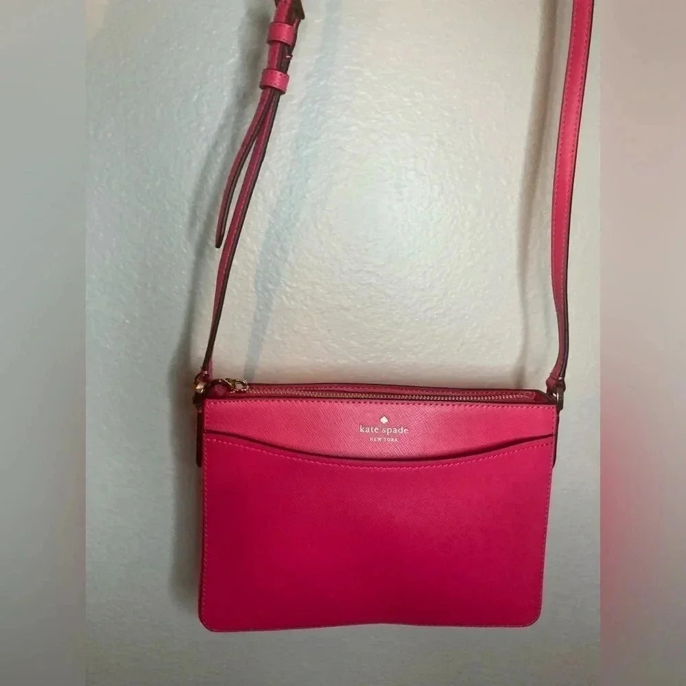 NWOT Kate Spade New York Rory Crossbody Bag Hot Pink Saffiano Leather
